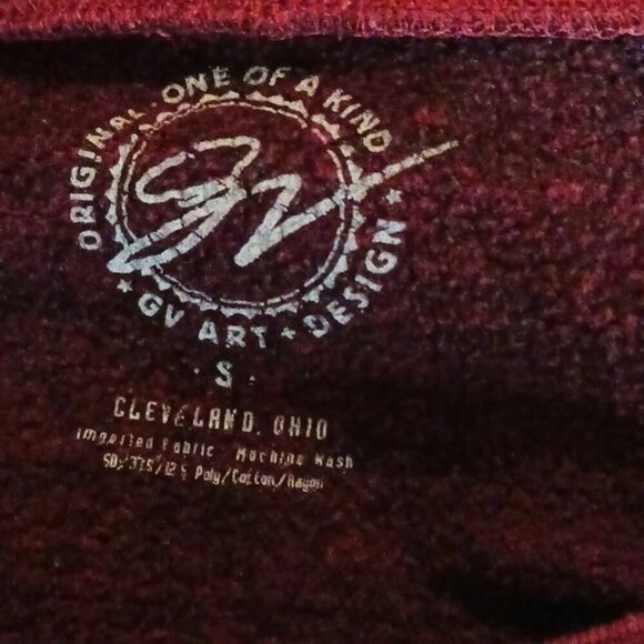 Cleveland Cavaliers Womens S Sweatshirt Maroon Land I Love Basketball Pullover - Picture 6 of 6